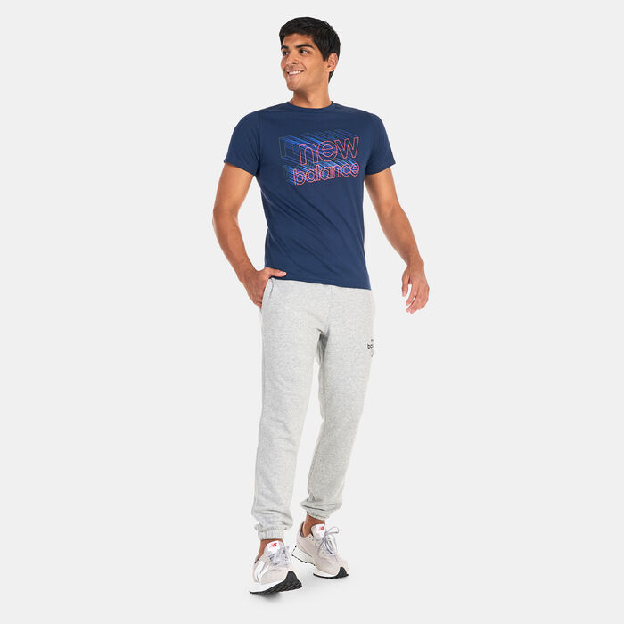 New Balance Men's Heathertech Graphic T-Shirt Blue New Balance Men's Heathertech Graphic T-Shirt Blue image number 2