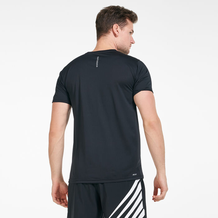 New Balance Men's Accelerate T-Shirt Black New Balance Men's Accelerate T-Shirt Black image number 1