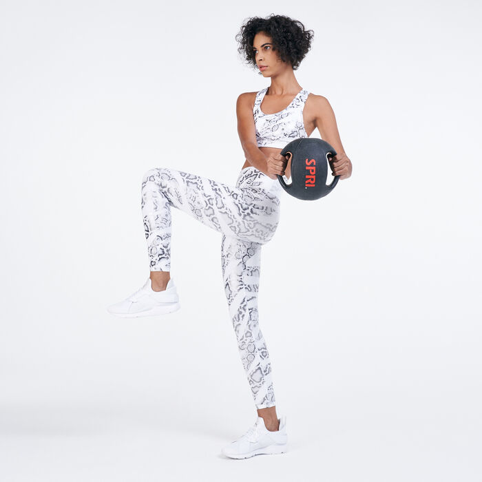 PUMA Women's 4Keeps Graphic Mid Impact Bra White PUMA Women's 4Keeps Graphic Mid Impact Bra White image number 2