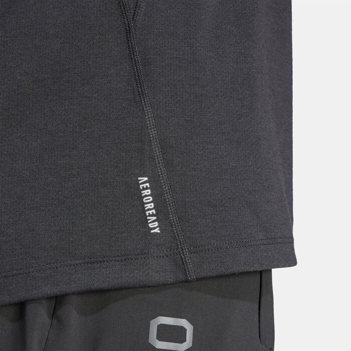 adidas Men's Own the Run 3-Stripes Running T-Shirt Black image number 4