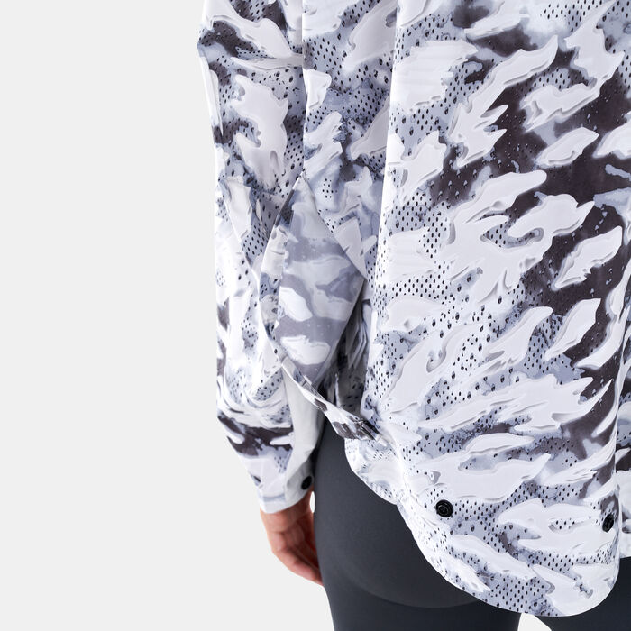 adidas Women's Fast Allover Print Jacket Grey image number 3