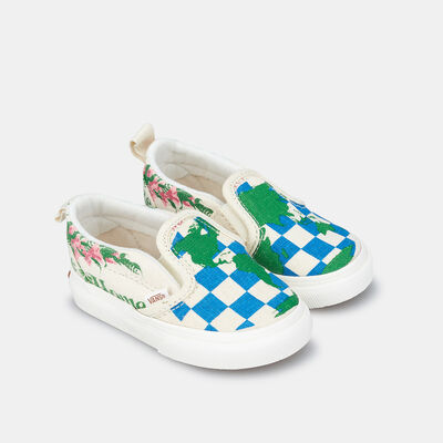 Vans Kids' Eco Theory Classic Slip-On Velcro Unisex Shoe (Baby and Toddler) Blue Vans Kids' Eco Theory Classic Slip-On Velcro Unisex Shoe (Baby and Toddler) Blue