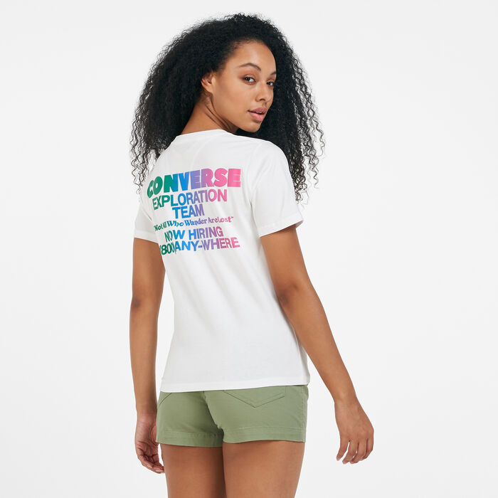 Converse Women's Exploration Team T-Shirt White Converse Women's Exploration Team T-Shirt White image number 0