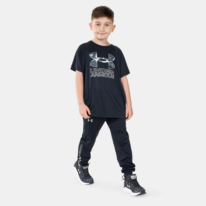 Under Armour Kids' UA Brawler 2.0 Tapered Pants Black Under Armour Kids' UA Brawler 2.0 Tapered Pants Black image number 2