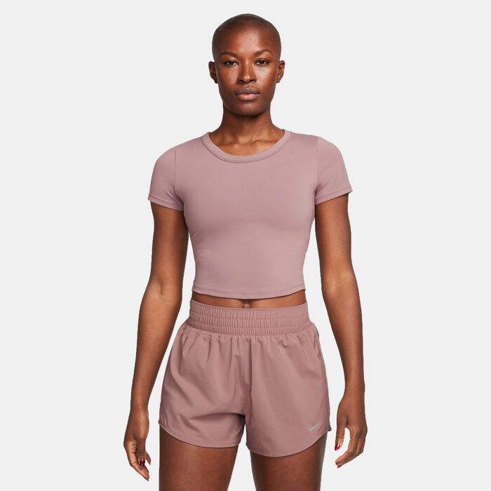 Nike Women's One Dri-FIT Training Crop Top Pink image number 0