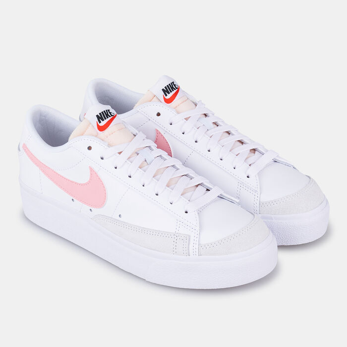 Nike Women's Blazer Low Platform Shoes White Nike Women's Blazer Low Platform Shoes White image number 1