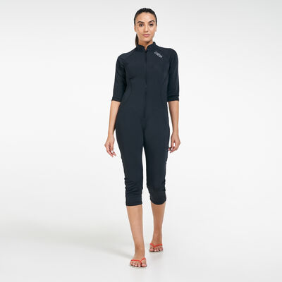 COEGA Women's 3/4 SlimKini One Piece Swimsuit Black COEGA Women's 3/4 SlimKini One Piece Swimsuit Black