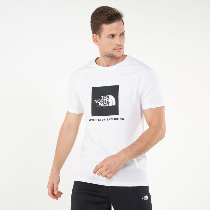 The North Face Men's Raglan Redbox T-Shirt White The North Face Men's Raglan Redbox T-Shirt White image number 0