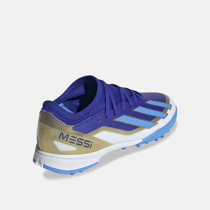 adidas Kids' X Crazyfast Messi League Turf Ground Football Shoes Blue adidas Kids' X Crazyfast Messi League Turf Ground Football Shoes Blue image number 2