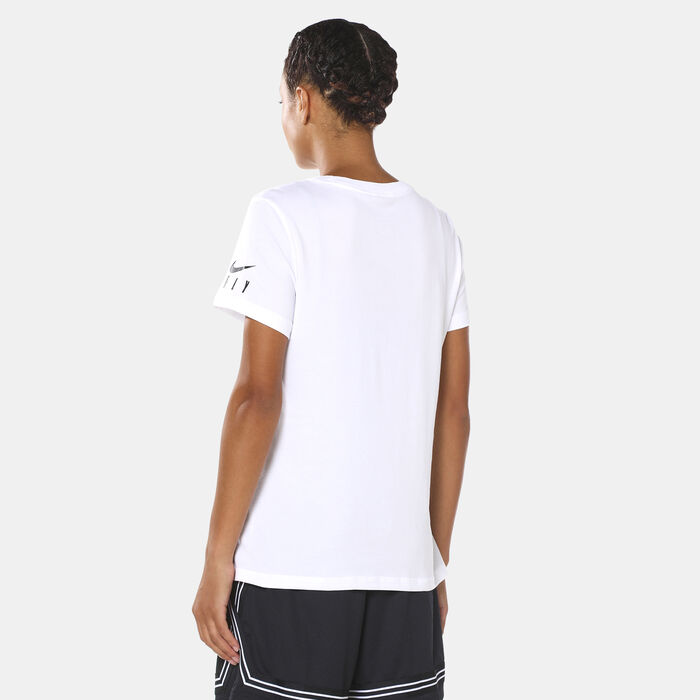 Nike Women's Dri-FIT Just Do It T-Shirt White Nike Women's Dri-FIT Just Do It T-Shirt White image number 1