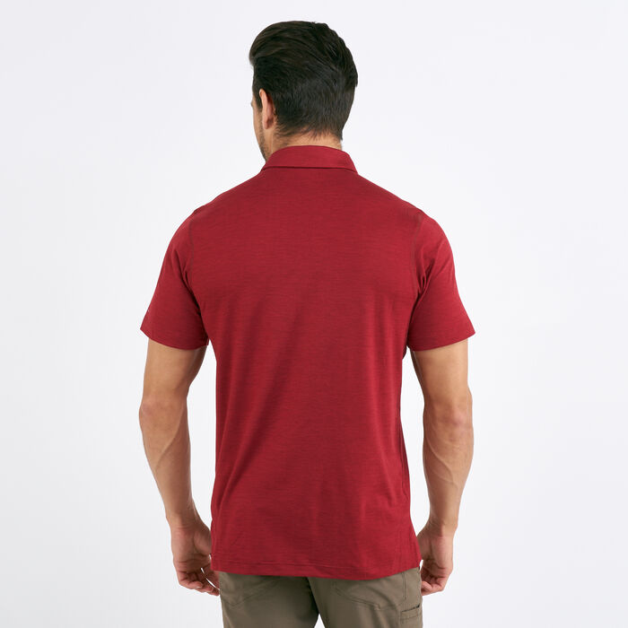 Columbia Men's Tech Trail™ Polo T-Shirt Red Columbia Men's Tech Trail™ Polo T-Shirt Red image number 1