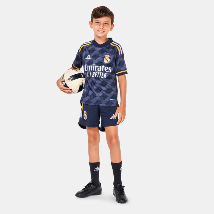adidas Kids' Real Madrid Away Jersey - 2023/24 Blue adidas Kids' Real Madrid Away Jersey - 2023/24 Blue image number 2