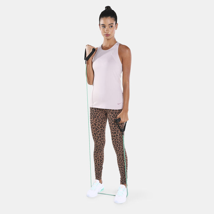 Nike Women's Dri-FIT One Mid-Rise Printed Leggings Brown Nike Women's Dri-FIT One Mid-Rise Printed Leggings Brown image number 2
