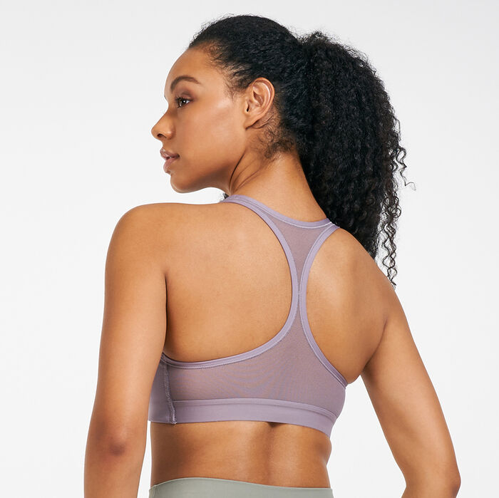 Nike Women's Swoosh Graphic Sports Bra Purple Nike Women's Swoosh Graphic Sports Bra Purple image number 1
