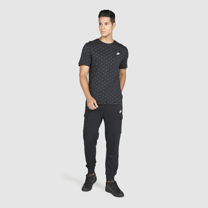 Nike Men's Sportswear Mini Swoosh T-Shirt Black Nike Men's Sportswear Mini Swoosh T-Shirt Black image number 2