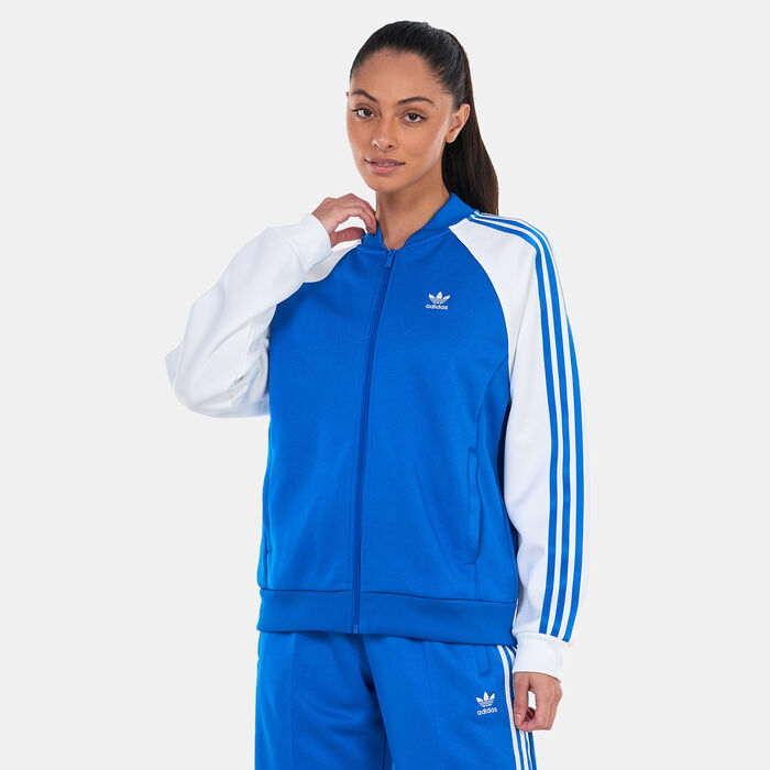 adidas Originals Women's Classics Oversized SST Track Top Blue image number 0