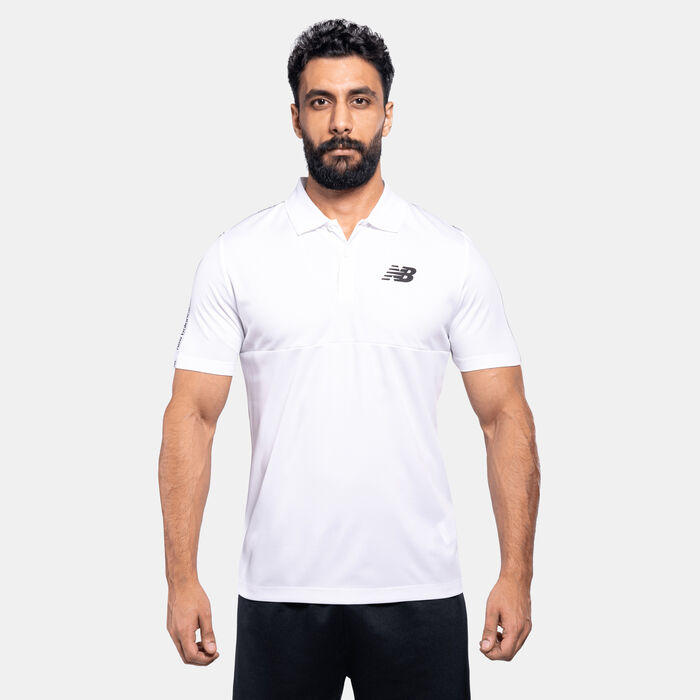 New Balance Men's RC Polo Shirt White New Balance Men's RC Polo Shirt White image number 0
