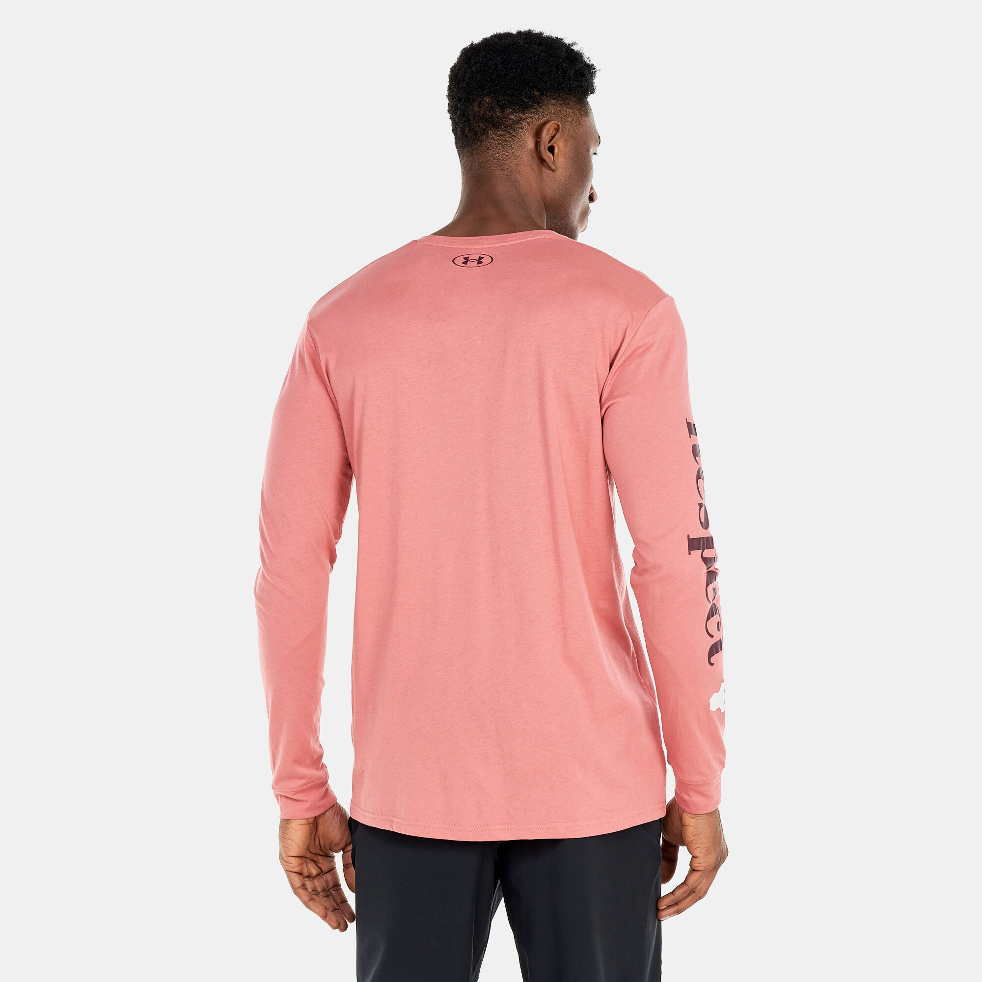 Men's Project Rock Respect T-Shirt Pink Under Armour in Qatar -SSS