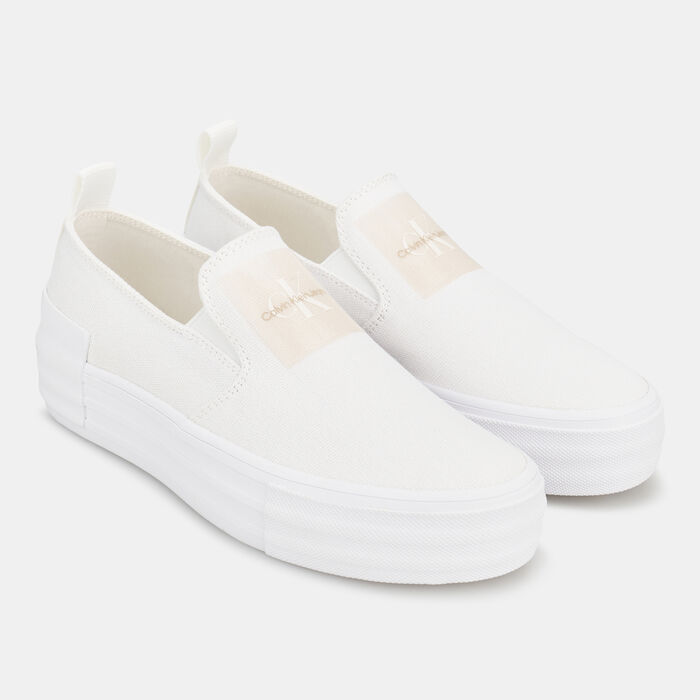 Calvin Klein Women's Bold Vulcanized Slip-On Shoes White Calvin Klein Women's Bold Vulcanized Slip-On Shoes White image number 1
