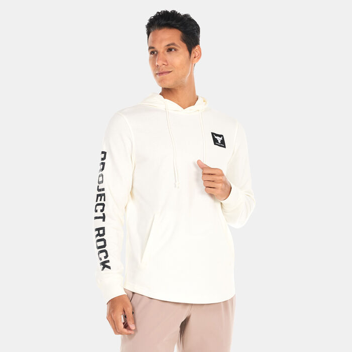 Under Armour Men's Project Rock Terry Hoodie White Under Armour Men's Project Rock Terry Hoodie White image number 0