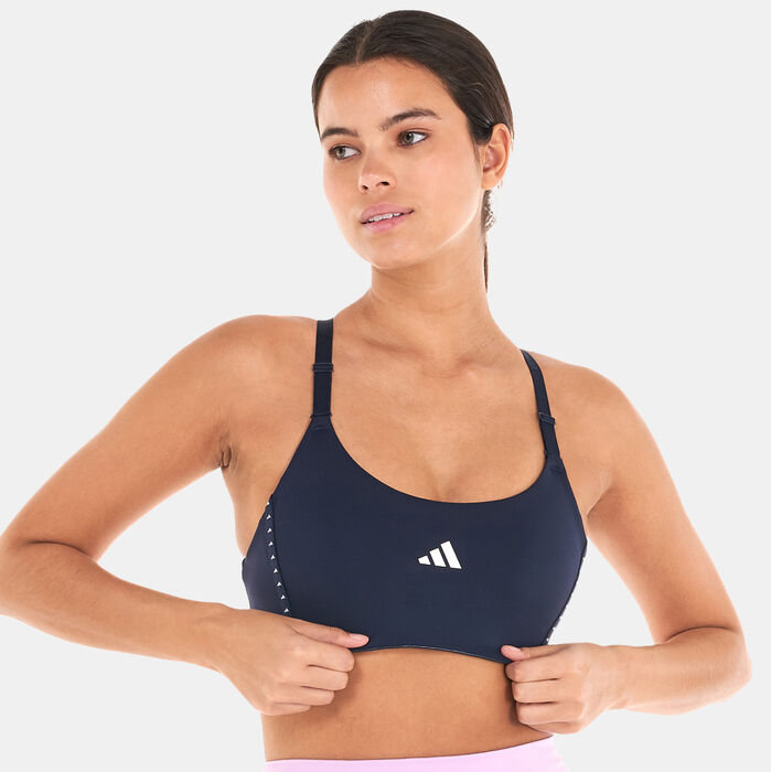 adidas Women's Aeroimpact Training Light-Support Techfit Sports Bra Blue adidas Women's Aeroimpact Training Light-Support Techfit Sports Bra Blue image number 0