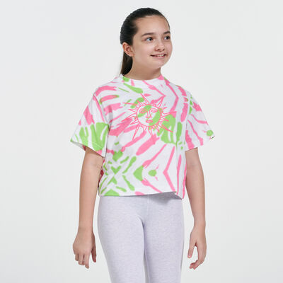 Nike Kids' Sportswear Boxy Tie Dye T-Shirt White