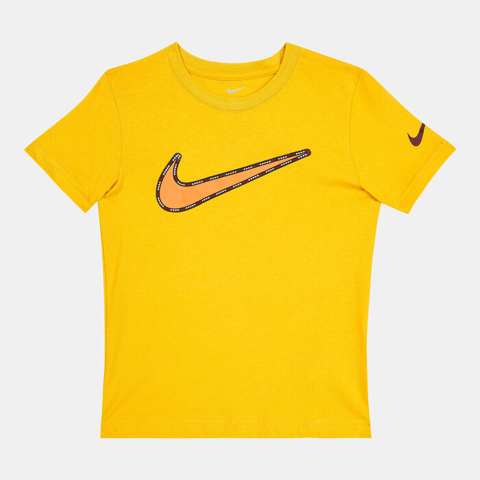 Nike Kids' Ribbon Swoosh T-Shirt yellow Nike Kids' Ribbon Swoosh T-Shirt yellow image number 0