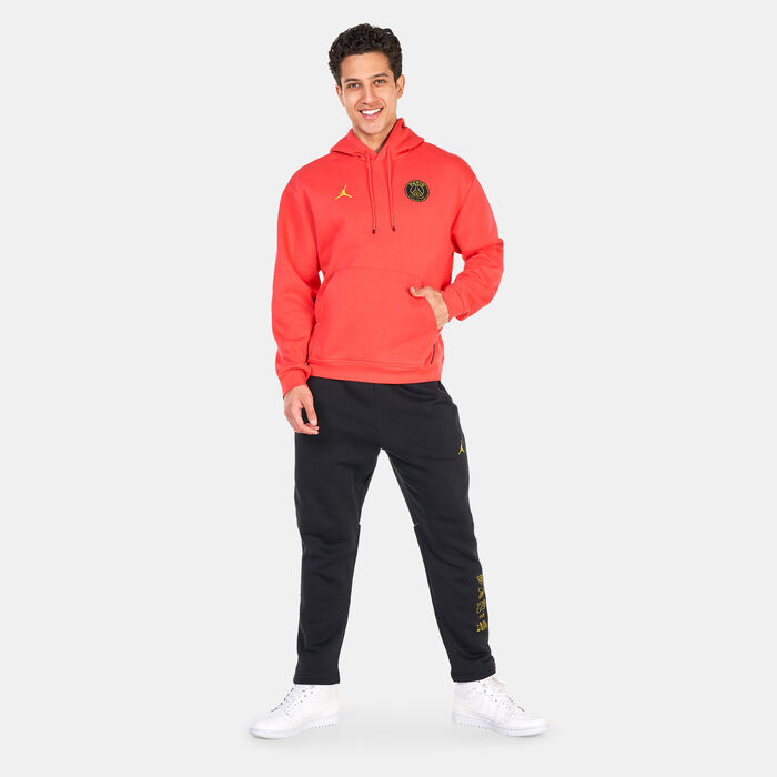 Jordan Men's Paris Saint-Germain Fleece Hoodie Red image number 2