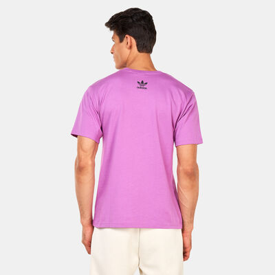 adidas Originals Men's Cartoon Trefoil T-Shirt Purple