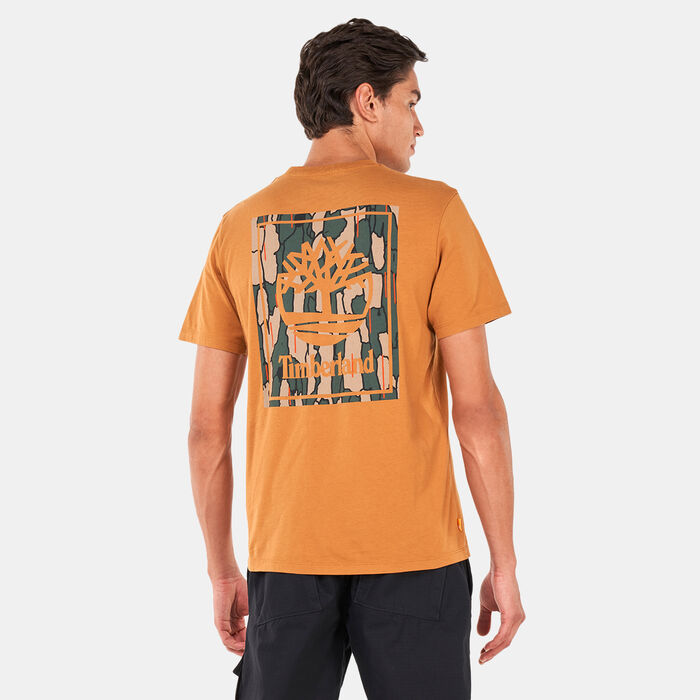 Timberland Men's Back Stack Logo Camo T-Shirt yellow Timberland Men's Back Stack Logo Camo T-Shirt yellow image number 1