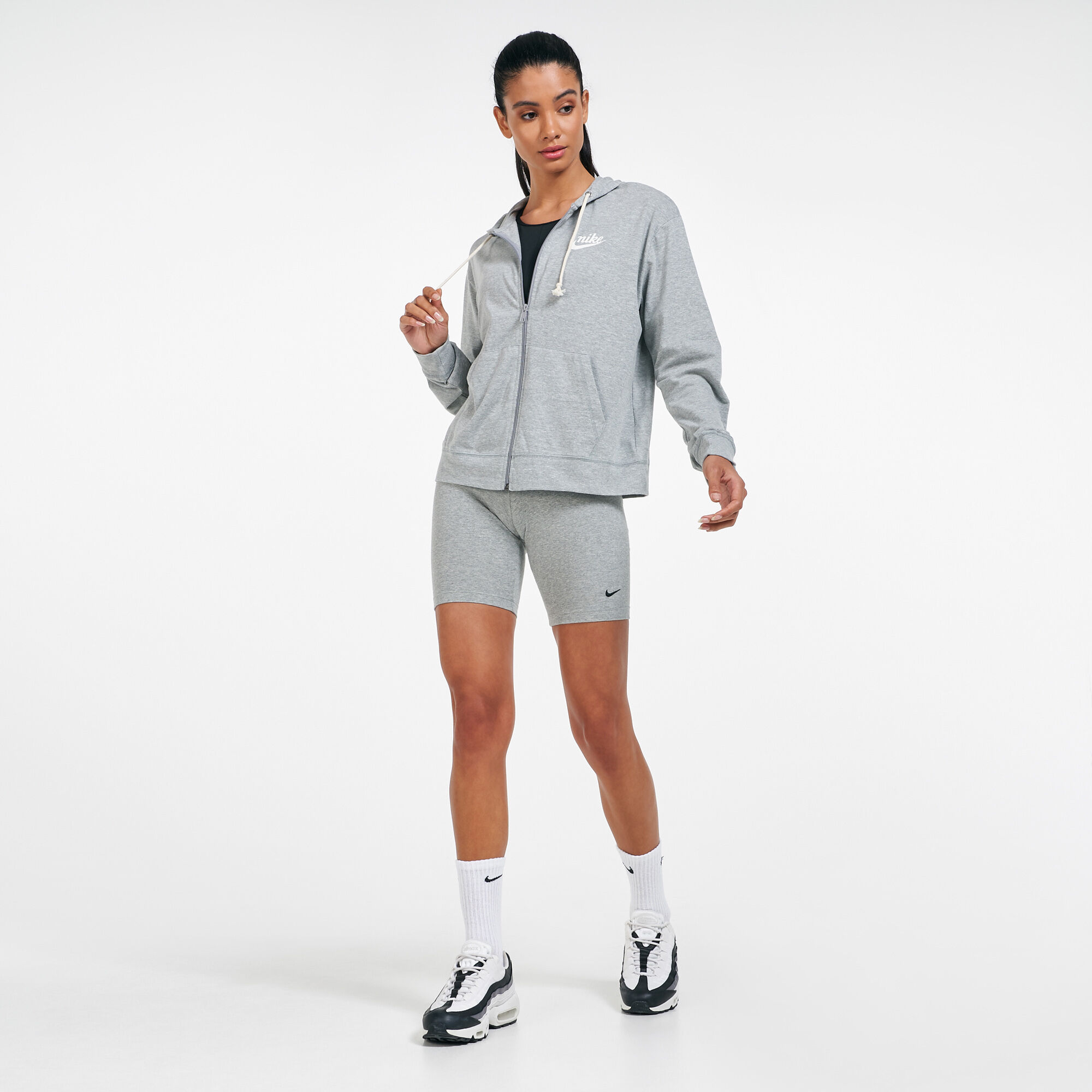 Women s Sportswear Gym Vintage Full Zip Hoodie