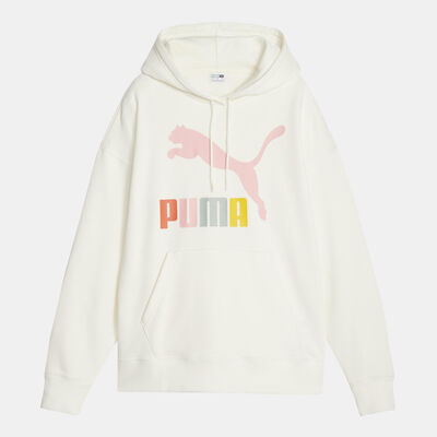 PUMA Women's CLASSICS Logo Hoodie White PUMA Women's CLASSICS Logo Hoodie White