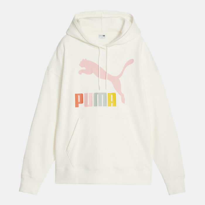 PUMA Women's CLASSICS Logo Hoodie White PUMA Women's CLASSICS Logo Hoodie White image number 0
