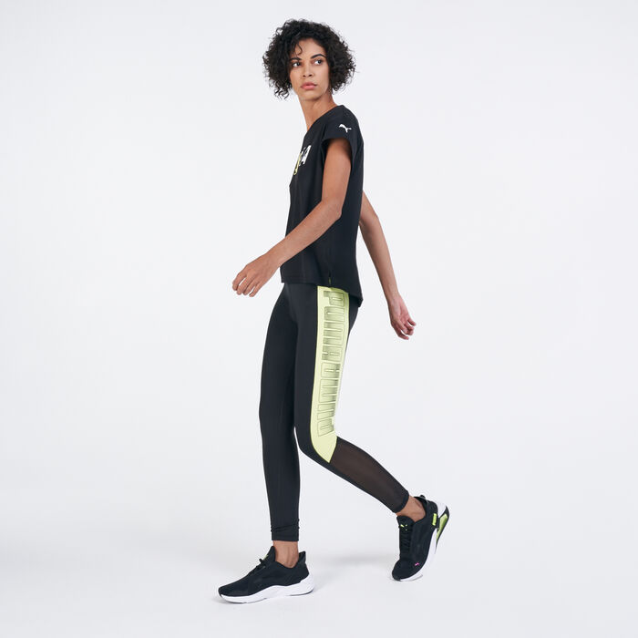 PUMA Women's Train Logo Block Leggings Black PUMA Women's Train Logo Block Leggings Black image number 2