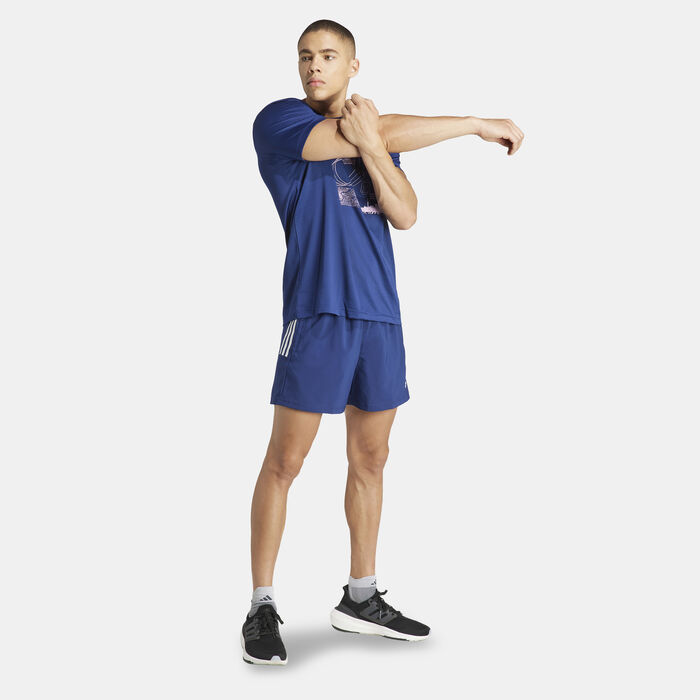 adidas Men's Own The Run Shorts Blue adidas Men's Own The Run Shorts Blue image number 2