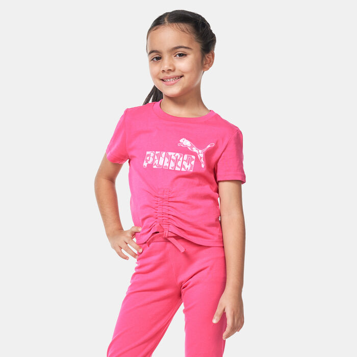 PUMA Kids' Essentials+ Animals Knotted T-Shirt Pink PUMA Kids' Essentials+ Animals Knotted T-Shirt Pink image number 0