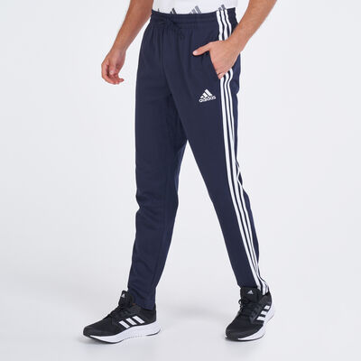 adidas Men's 3-Stripes Essentials Tapered Pants Blue