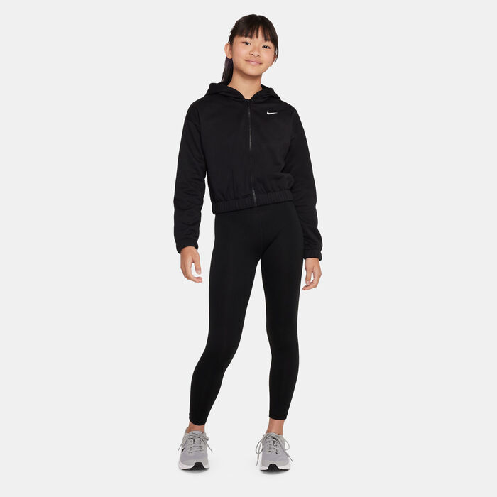 Nike Kids' Therma-FIT Full-Zip Training Hoodie (Older Kids) Black Nike Kids' Therma-FIT Full-Zip Training Hoodie (Older Kids) Black image number 2