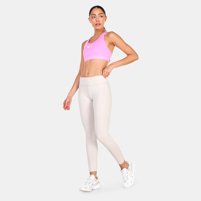 Nike Women's Swoosh High Support Non-Padded Sports Bra Pink image number 2