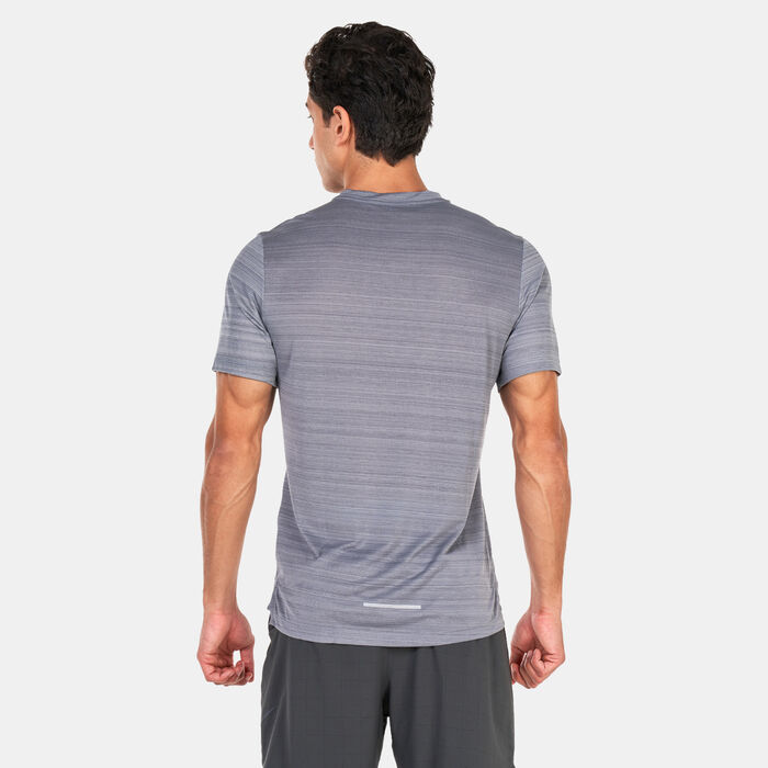 Nike Men's Dri-FIT Miller Running T-Shirt Grey Nike Men's Dri-FIT Miller Running T-Shirt Grey image number 1