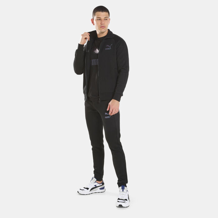 PUMA Men's Iconic T7 Double Knit Track Jacket Black image number 2