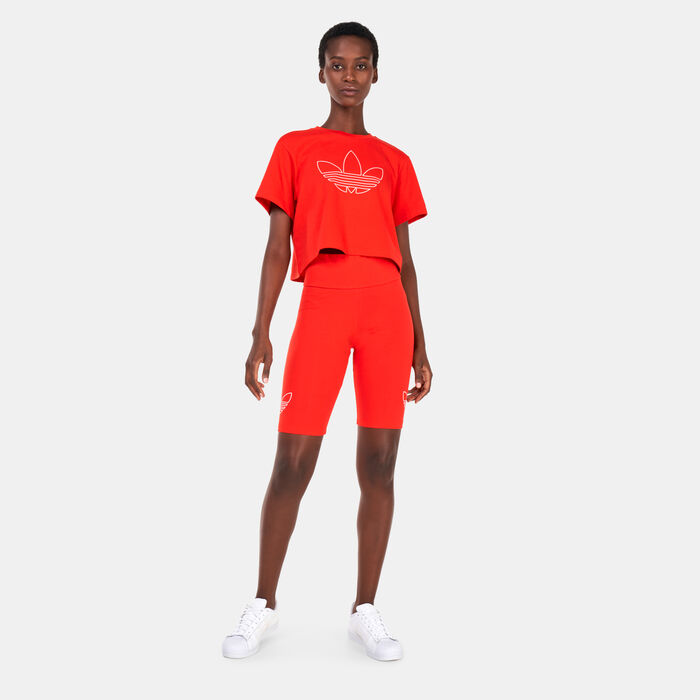 adidas Originals Women's Crop Top Red adidas Originals Women's Crop Top Red image number 2