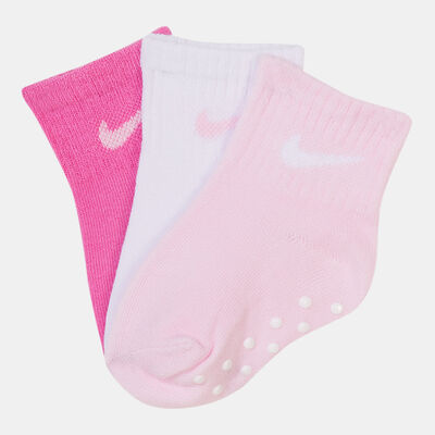 Nike Kids' No-Slip Gripper Ankle Socks (3 Pack) Multi