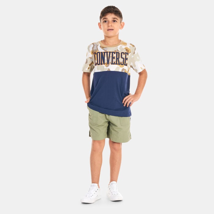 Converse Kids' Blocked Camo T-Shirt Blue Converse Kids' Blocked Camo T-Shirt Blue image number 2