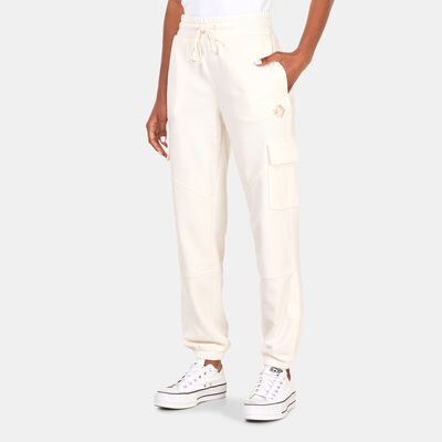Converse Women's Fashion Knit Cargo Joggers White