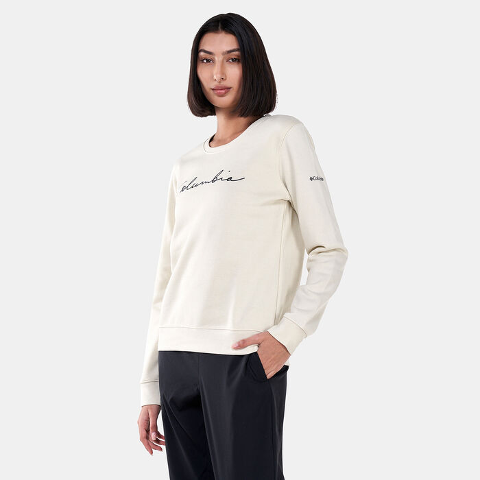 Columbia Women's Columbia Trek™ Graphic Crew Sweatshirt Beige Columbia Women's Columbia Trek™ Graphic Crew Sweatshirt Beige image number 0