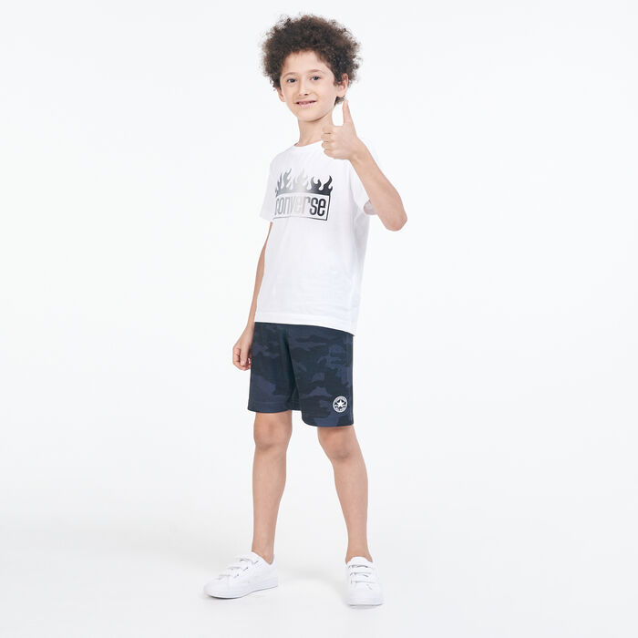 Converse Kids' Jungle Allover Print Shorts Black Converse Kids' Jungle Allover Print Shorts Black image number 2