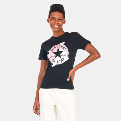 Converse Women's Heart All Star Patch T-Shirt Clear