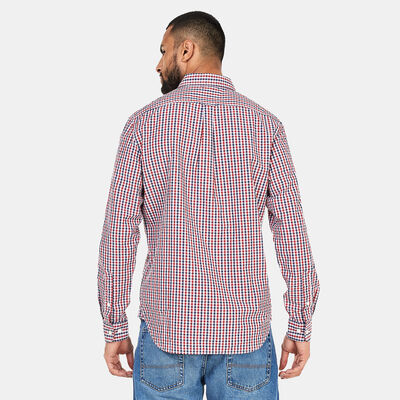 Timberland Men's Elevated Seersucker Gingham Shirt Blue Timberland Men's Elevated Seersucker Gingham Shirt Blue