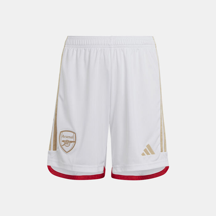 adidas Kids' Arsenal Home Shorts - 2023/24 White adidas Kids' Arsenal Home Shorts - 2023/24 White image number 0